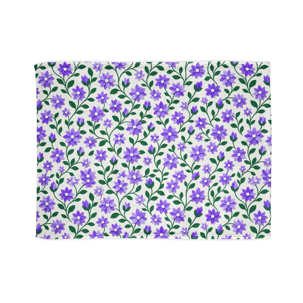 Lavender Phlox Floral Fleece Blanket — Cozy Throw
