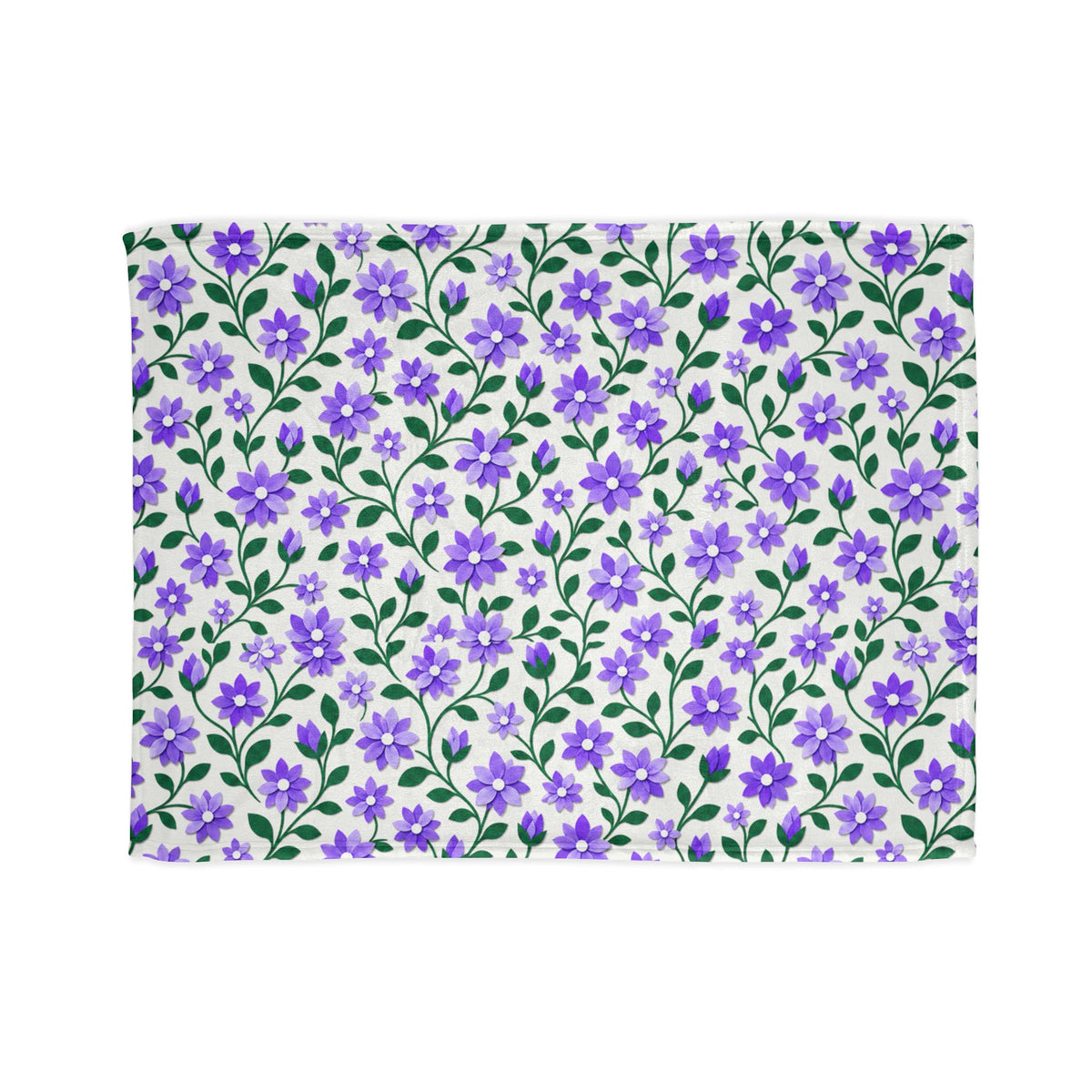 Lavender Phlox Floral Fleece Blanket — Cozy Throw