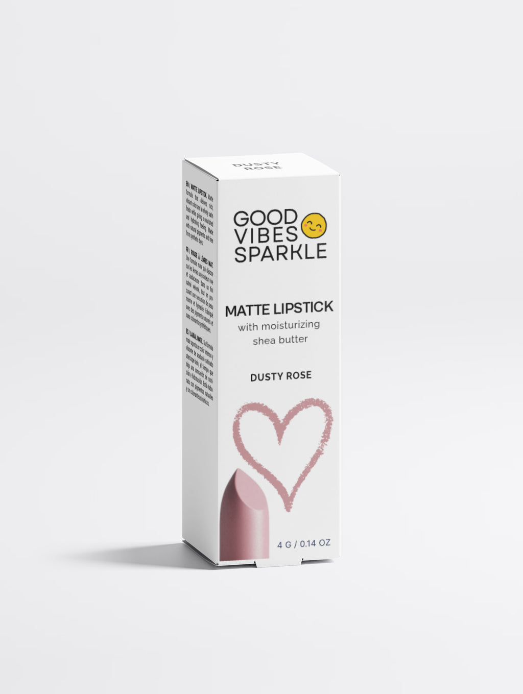 Matte Lipstick, Dusty Rose - Moisturizing with Shea Butter