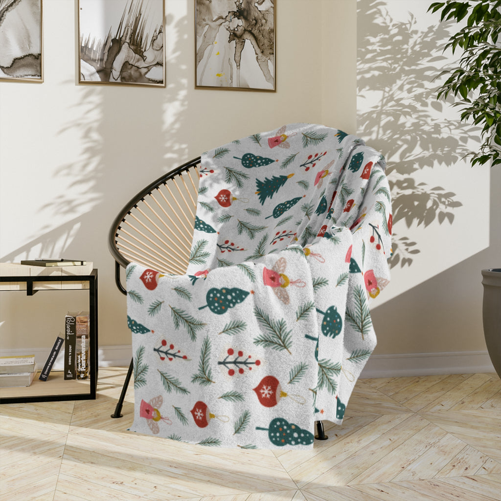 Holiday Blanket — Festive Evergreen Microfiber Throw - Choose from 3 sizes