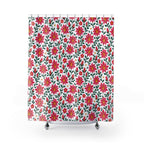 Bathroom Shower Curtain — Standard Size 71" x 74" - Floral Pink Lilies