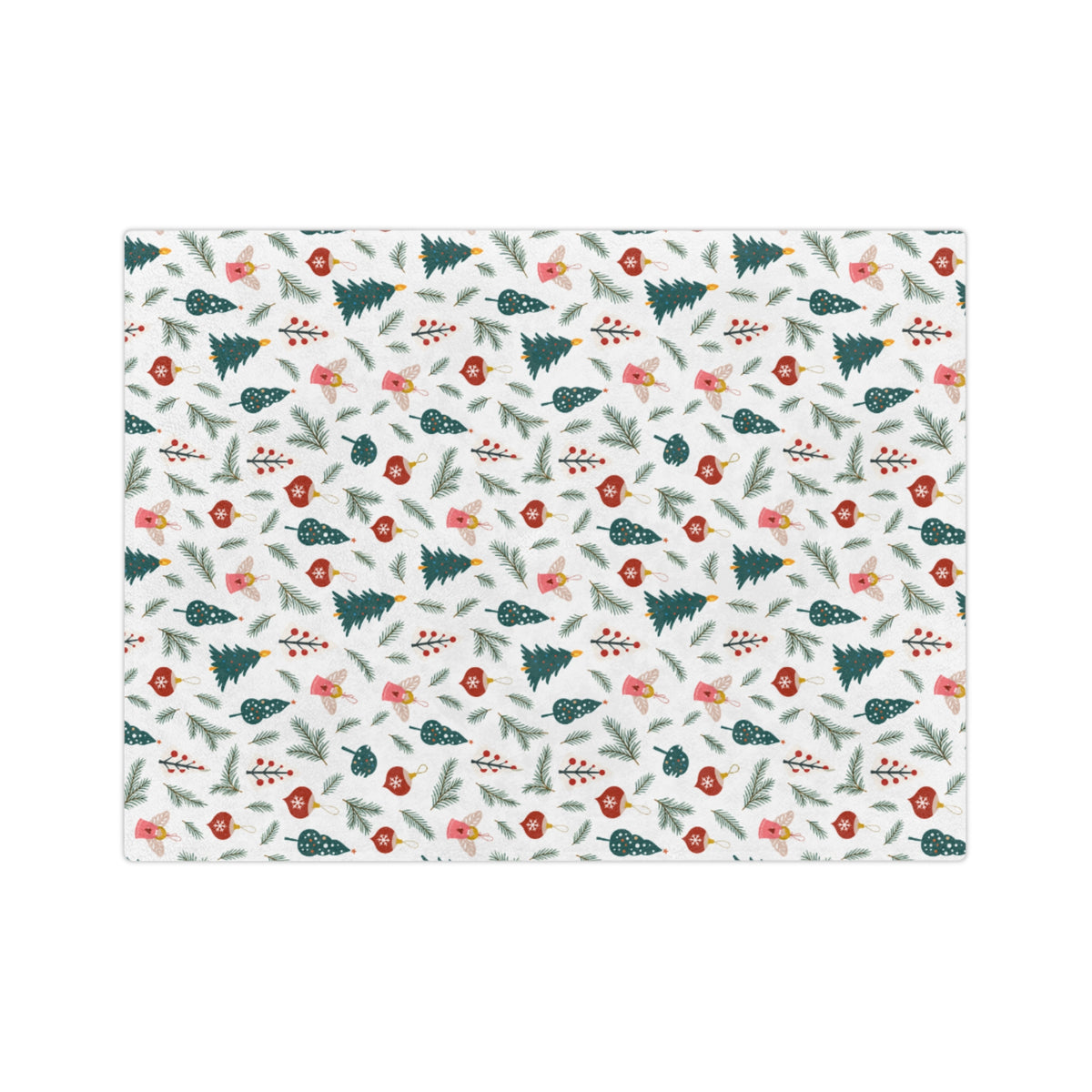 Holiday Blanket — Festive Evergreen Microfiber Throw - Choose from 3 sizes