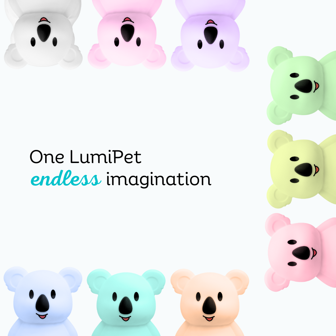 LumiPets Keith the Koala - Color Changing Night Light - Control by Tap or Remote