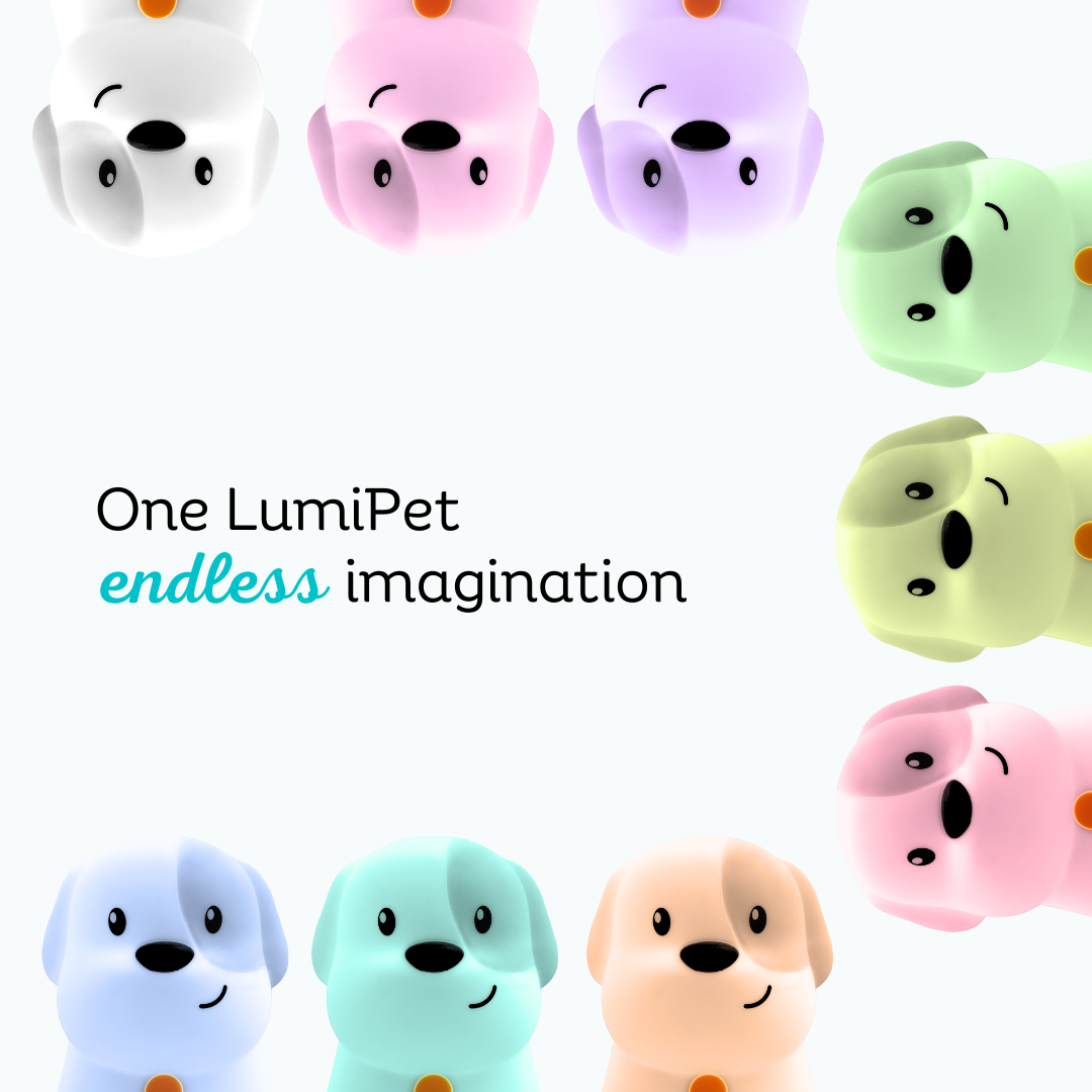 LumiPets Pepper the Puppy: The Ultimate Dog - Color Changing Night Light - Control by Tap or Remote