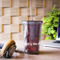 Clear Acrylic Tumbler — "Good Is the Vibe" Reusable Cup