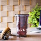 Clear Acrylic Tumbler — "Good Is the Vibe" Reusable Cup