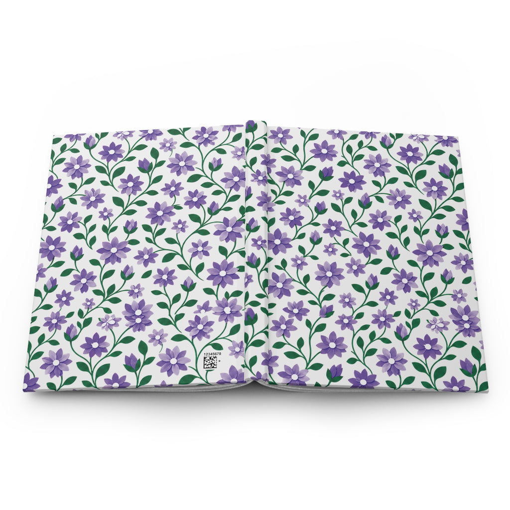 Lavender Blooms Hardcover Journal — Lined Floral Notebook for Notes & Journaling