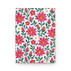 Hardcover Journal — Floral Lined Notebook - Pink Lilies