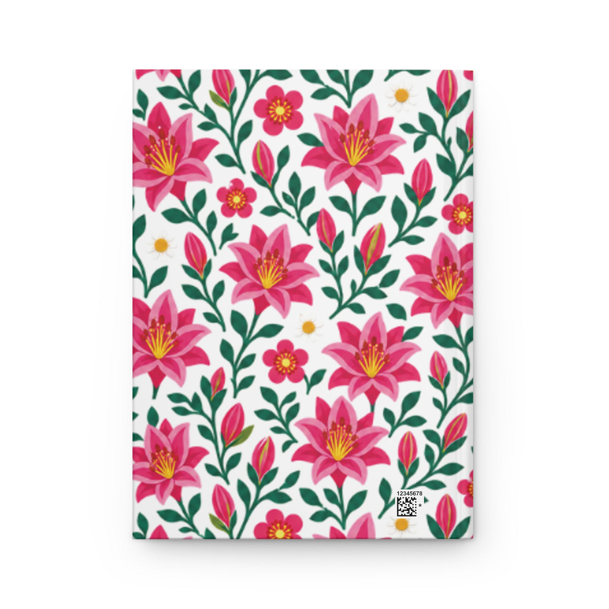 Hardcover Journal — Floral Lined Notebook - Pink Lilies