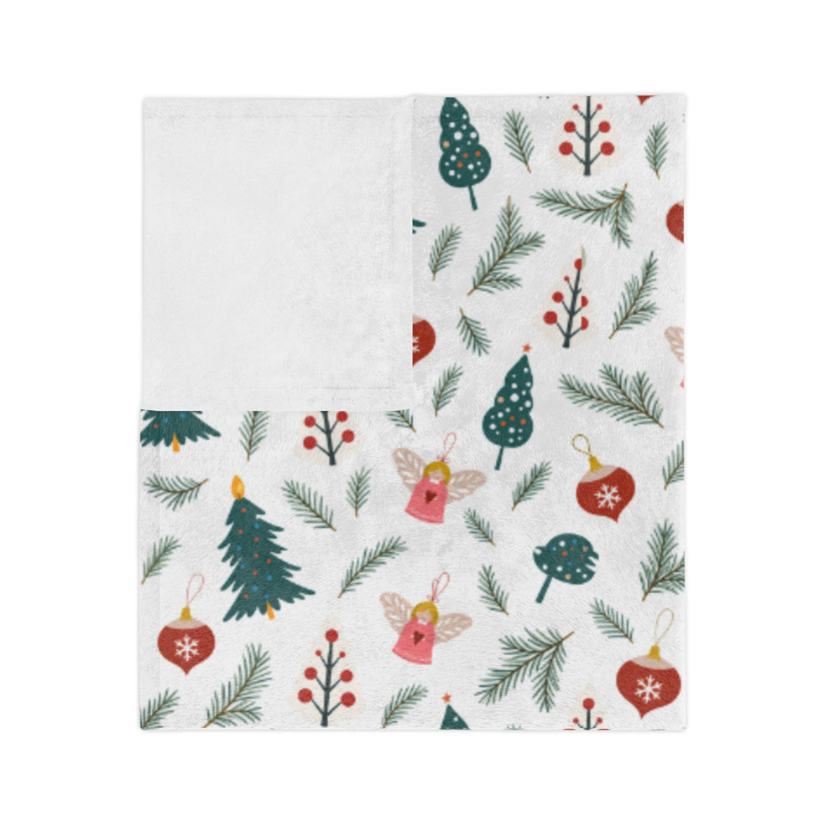 Holiday Blanket — Festive Evergreen Microfiber Throw - Choose from 3 sizes