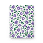 Hardcover Journal — Lined Floral Notebook - Purple Cascades