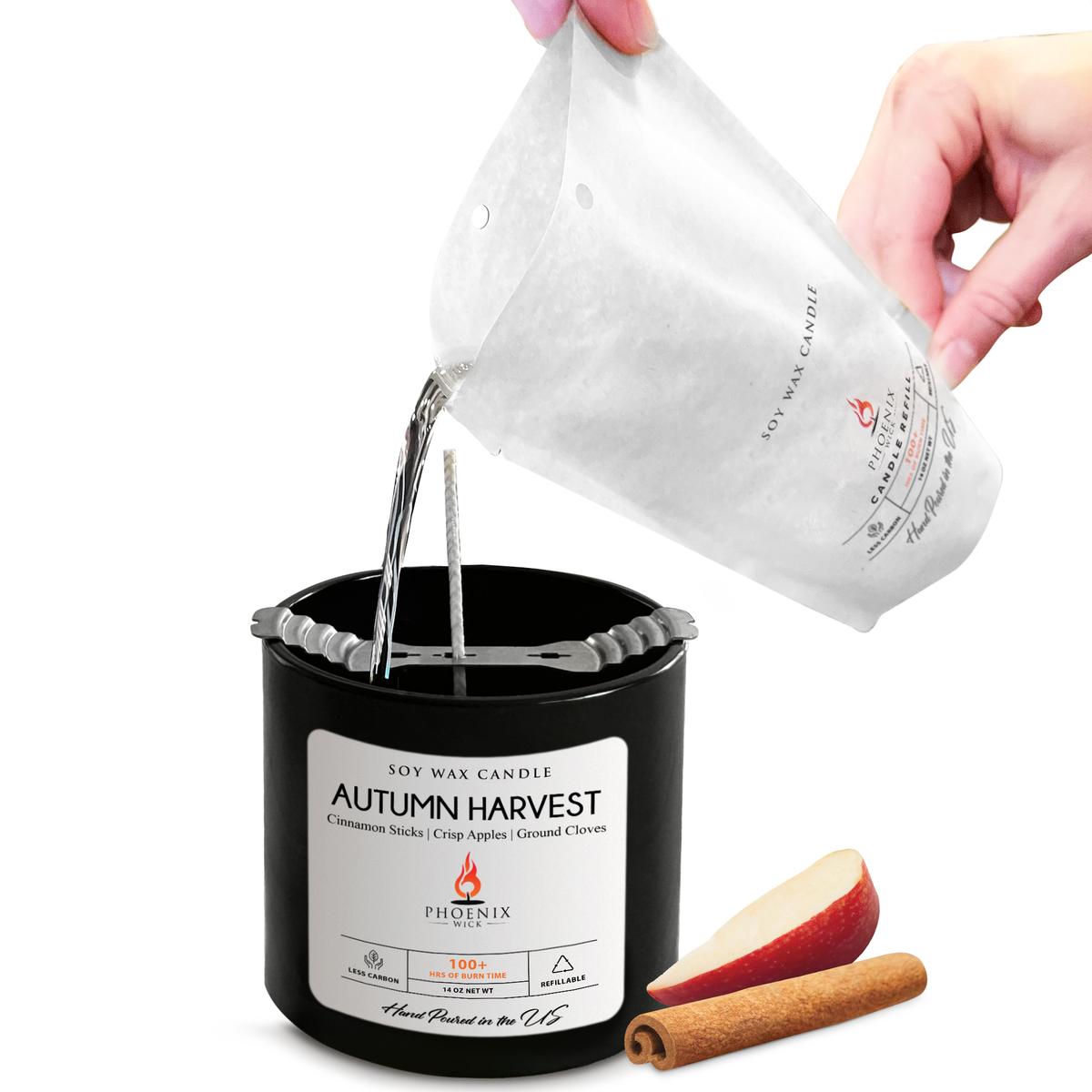 Autumn Harvest - Soy Candle Making Kit with Glass Jar