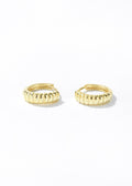 Retro Gold Hoop Earrings - Hypoallergenic 925 Sterling Silver