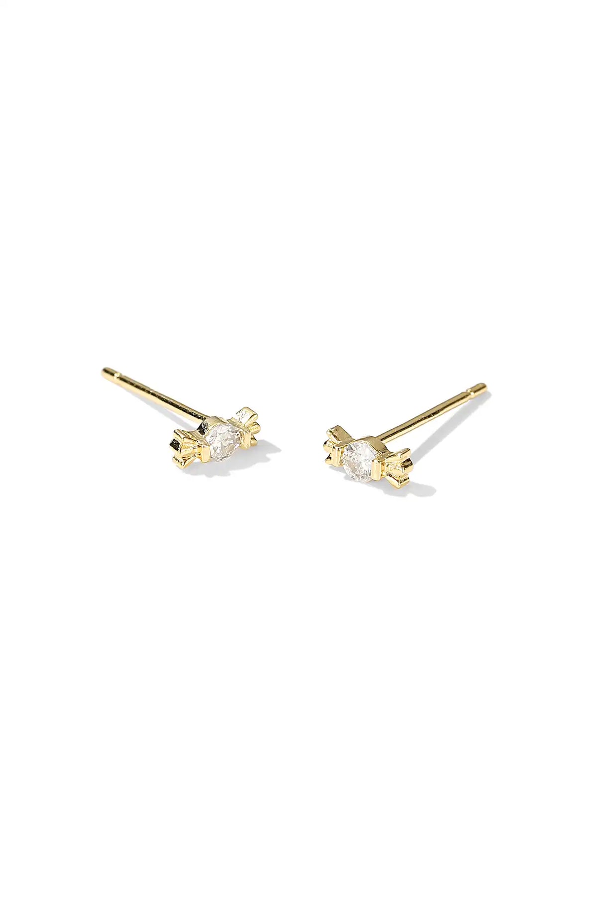 Candy Earrings Studs - Hypoallergenic 925 Sterling Silver - Gold Plated