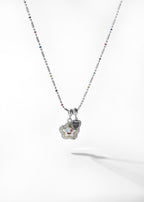 Beaded Smiley Face Necklace - Hypoallergenic Stainless Steel