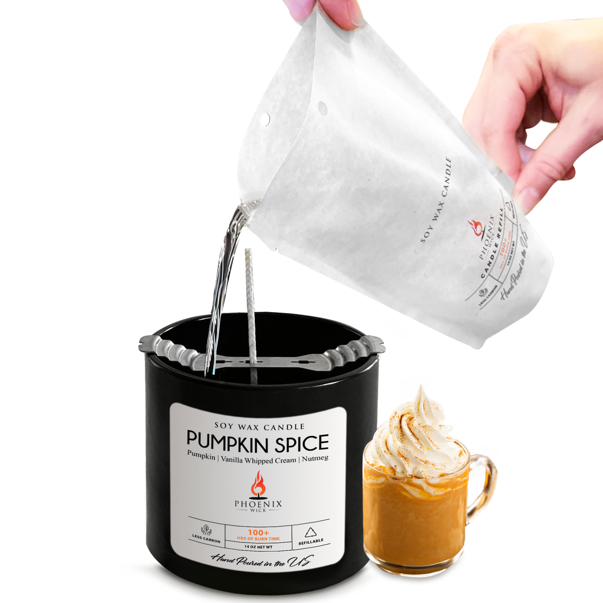 Pumpkin Spice - Soy Candle-Making Kit + Glass Jar