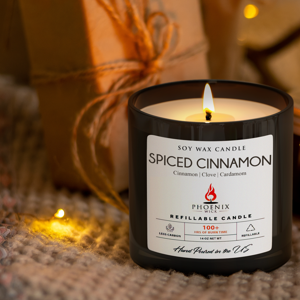 Spiced Cinnamon -Soy Candle-Making Kit + Glass Jar