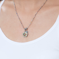 Beaded Smiley Face Necklace - Hypoallergenic Stainless Steel