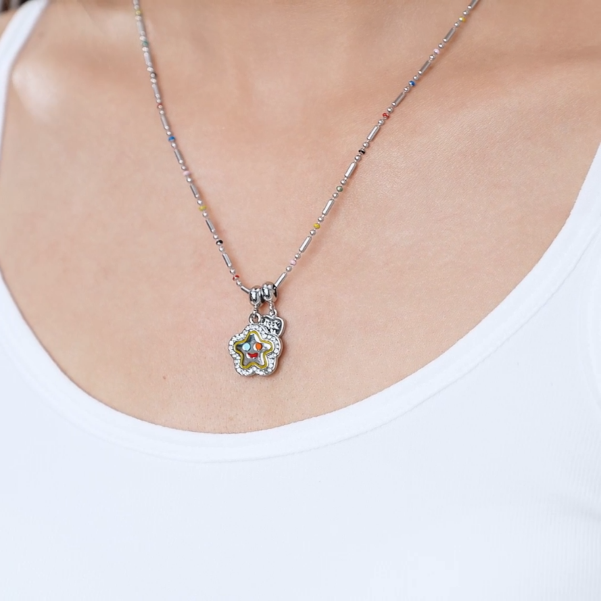 Beaded Smiley Face Necklace - Hypoallergenic Stainless Steel – Good ...