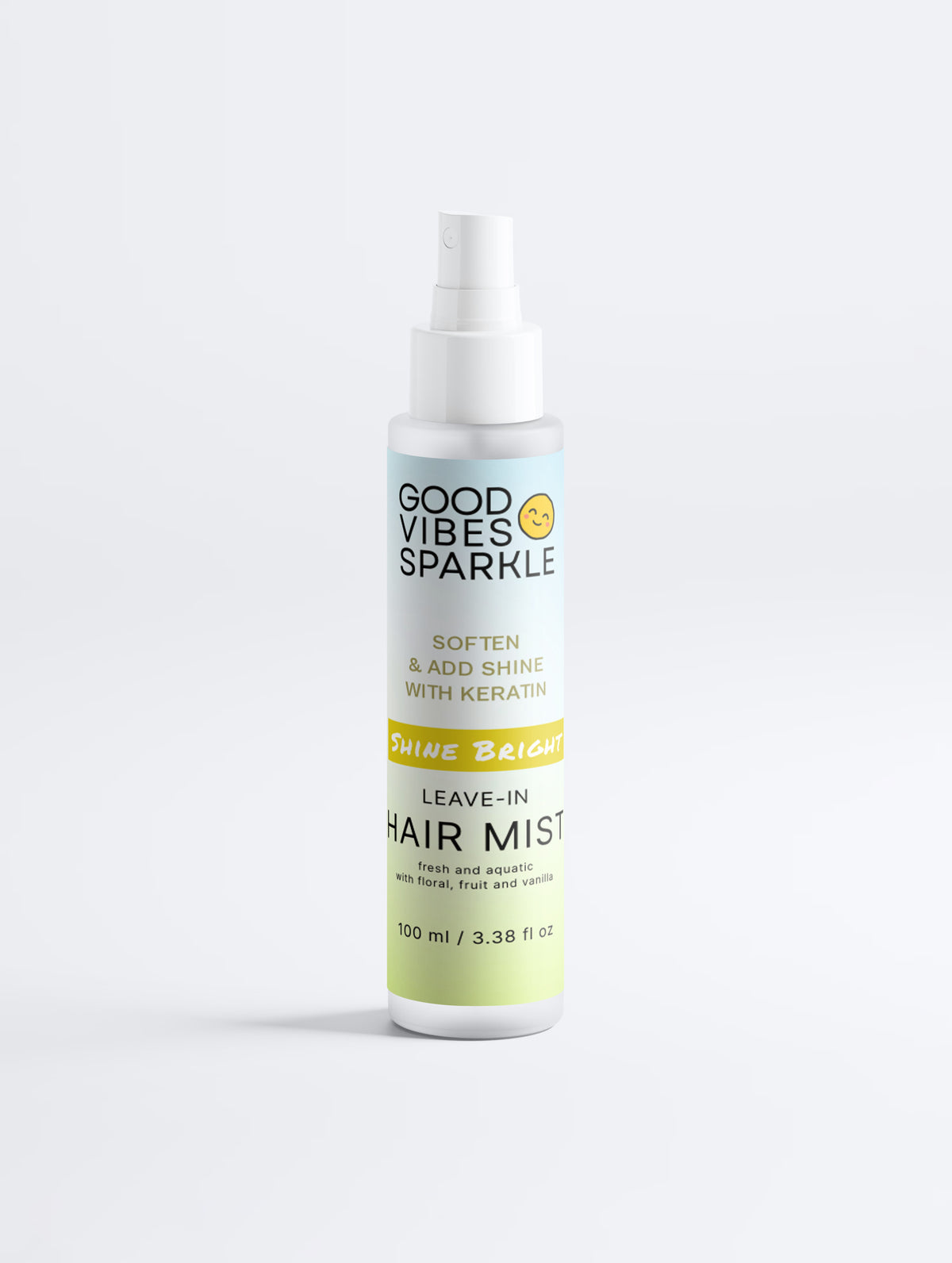 Shine Bright Leave-In Hair Mist with Keratin - smooth and protect damaged, frizzy hair